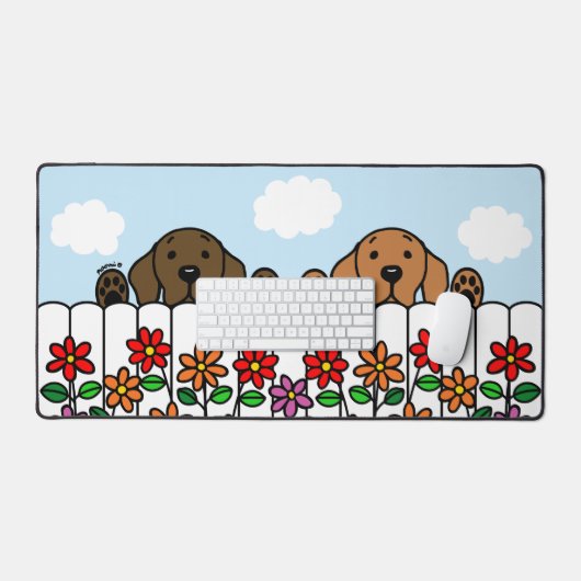Labrador Duo Watching Schreibtischunterlage (Tastatur & Maus)