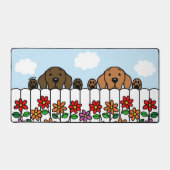 Labrador Duo Watching Schreibtischunterlage (Vorderseite)