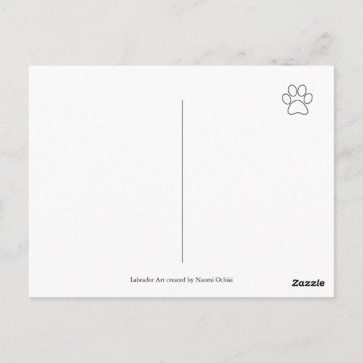 Labrador Duo Watching You Danke Postcard Postkarte (Rückseite)