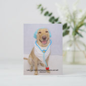 Labrador-Eigenschaften - hohe Intelligenz Postkarte (Stehend Vorderseite)