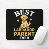 Labrador-Elternteil süßes Retro-gelbes Lab-Eigner- Mousepad (Mit Mouse)