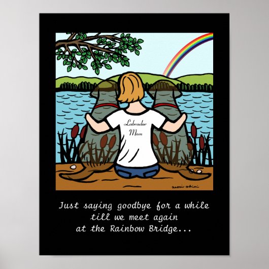 Labrador-Engel mit Schokolade und Mama 3 Poster (Vorne)