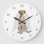 Labrador-Engels-Uhr Große Wanduhr (Vorderseite)