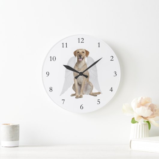 Labrador-Engels-Uhr Große Wanduhr (Zuhause)