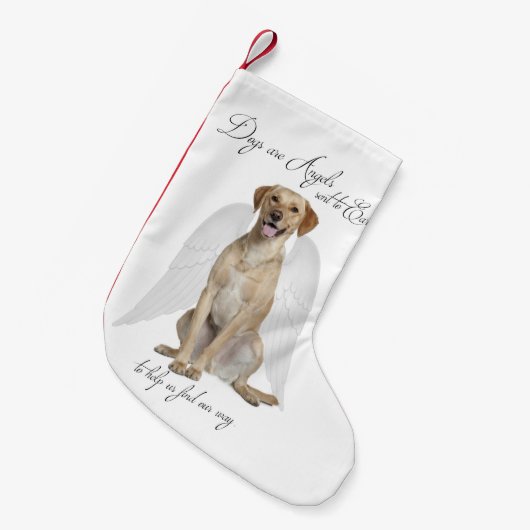 Labrador-Engels-WeihnachtsStrumpf Kleiner Weihnachtsstrumpf (Vorderansicht (hängend))