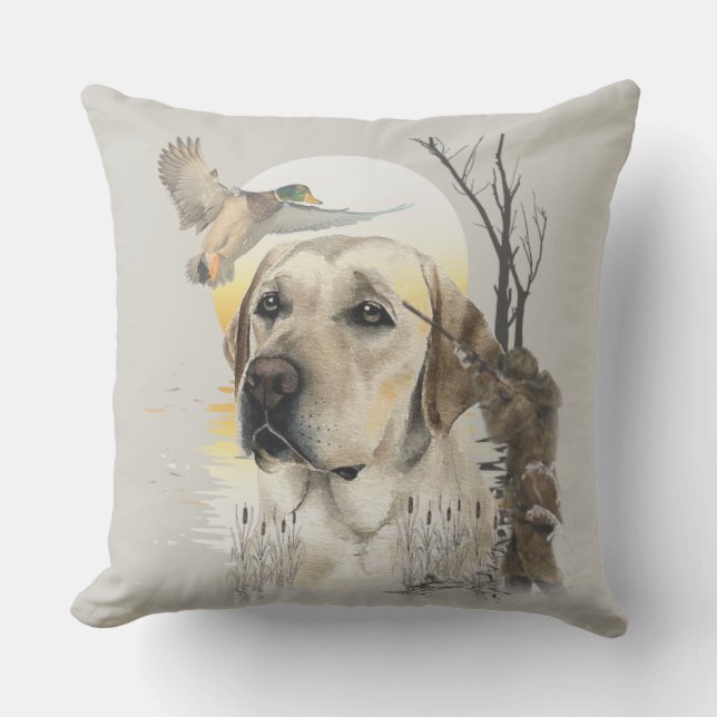 Labrador, Entenjagd Kissen (Vorderseite)