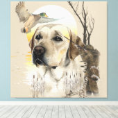 Labrador, Entenjagd Leinwanddruck (Insitu (Holzboden))