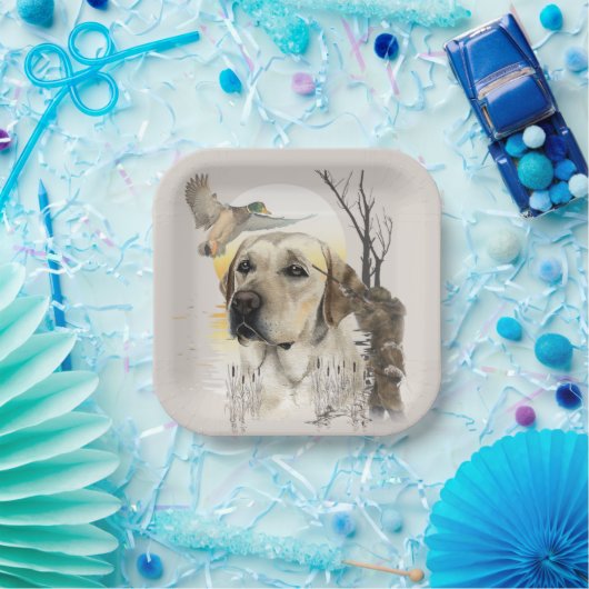Labrador, Entenjagd Pappteller (Party)