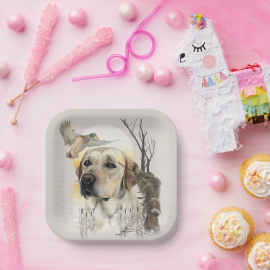 Labrador, Entenjagd Pappteller (Party)