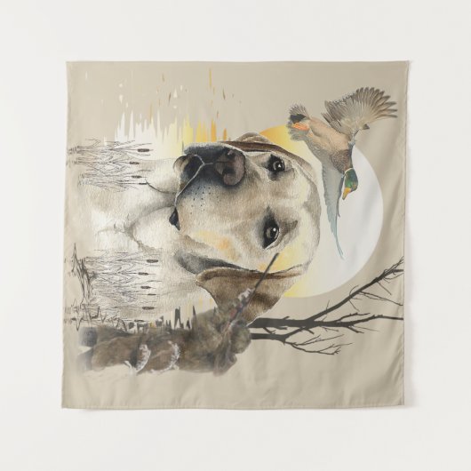 Labrador, Entenjagd Wandteppich (Vorderseite (Horizontal))