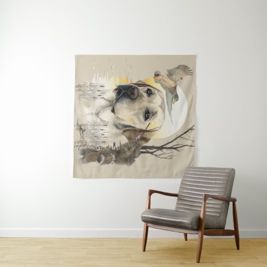 Labrador, Entenjagd Wandteppich (Beispiel (Horizontal))