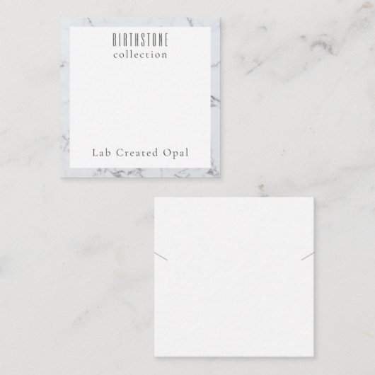 Labrador erstellt Opal Necklace Packaging Card Begleitkarte (Vorne/Hinten)