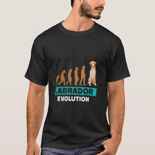 LABRADOR EVOLUTION Labrador Retriever Lustiger Hun T-Shirt (Vorderseite)