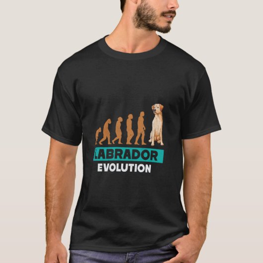 LABRADOR EVOLUTION Labrador Retriever Lustiger Hun T-Shirt (Vorderseite)