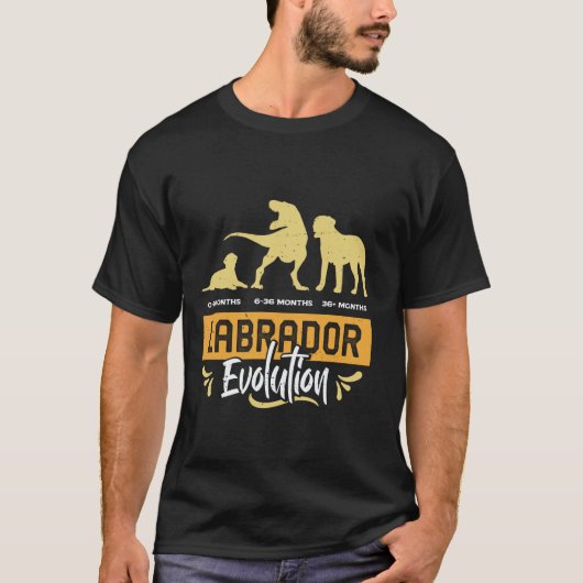 LABRADOR EVOLUTION Labrador Retriever Lustiger Hun T-Shirt (Vorderseite)