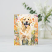 Labrador farbige Aquarellbilder Postkarte (Stehend Vorderseite)