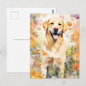 Labrador farbige Aquarellbilder Postkarte (Vorne/Hinten)