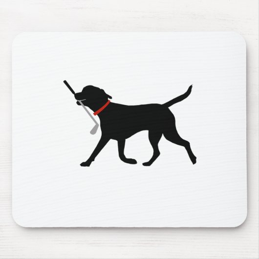 Labrador Fetch Golfschläger Süße Golfspielende Sch Mousepad (Vorne)