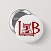 LABRADOR-FLASCHEN-LOGO-M.Ü. - MEDIZINISCHER BUTTON (Vorne & Hinten)