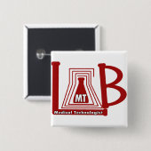 LABRADOR FLASK LOGO MT - MEDIZINTECHNOLOGIST BUTTON (Vorne & Hinten)