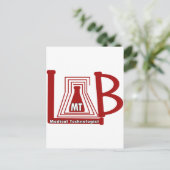 LABRADOR FLASK LOGO MT - MEDIZINTECHNOLOGIST POSTKARTE (Stehend Vorderseite)