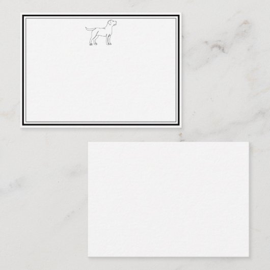 Labrador Flat-Mitteilungskarten Mitteilungskarte (Vorne/Hinten)