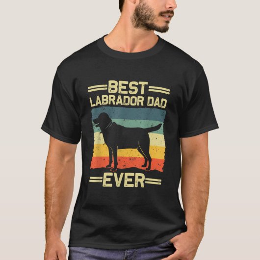 Labrador For Dad Black Lab Yellow Labrador Retriev T-Shirt (Vorderseite)