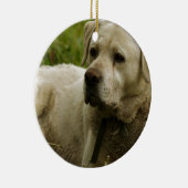 Labrador-Foto Keramik Ornament (Rechts)