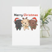 Labrador Frohe Weihnachten Niedliche Hunde (Stehend Vorderseite)