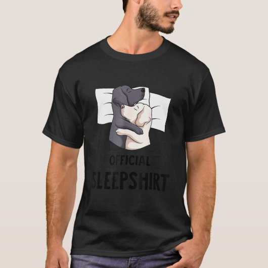 Labrador Funny Labrador Hund Offiziell Sleep T-Shirt (Vorderseite)