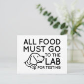 Labrador für die Prüfung Postkarte (Stehend Vorderseite)