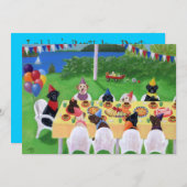 Labrador-Geburtstags-Party Einladungen (Vorne/Hinten)