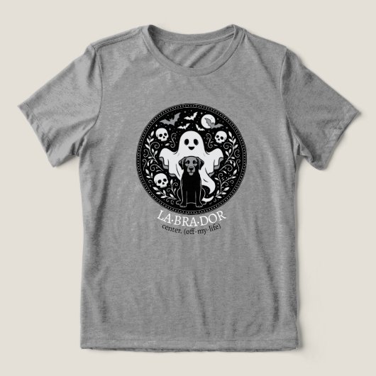 Labrador-Geisterwelpe Tri-Blend Shirt (Design Vorderseite)