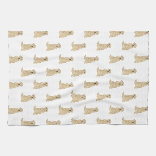 Labrador (gelb) geschirrtuch (Horizontal)