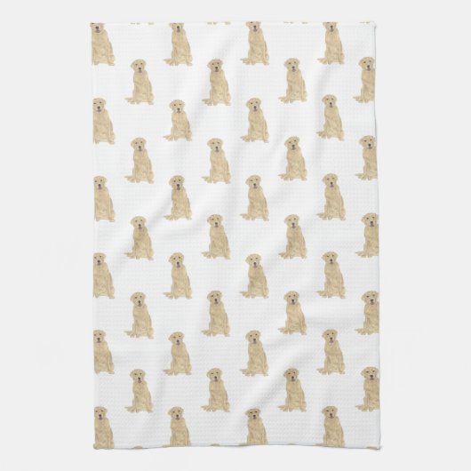 Labrador (gelb) geschirrtuch (Vertikal)