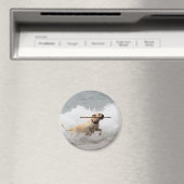 Labrador - Gelb - Hol dich! Magnet (In Situ (Geschirrspüler))