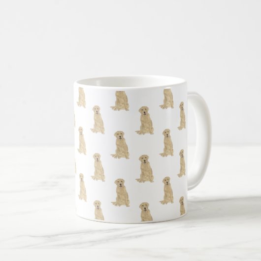 Labrador (gelb) kaffeetasse (VorderseiteRechts)