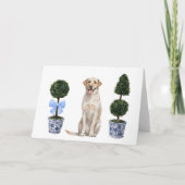 Labrador - Gelbe Labrador Watercolor Hund Welpe Ch Karte (Vorderseite)