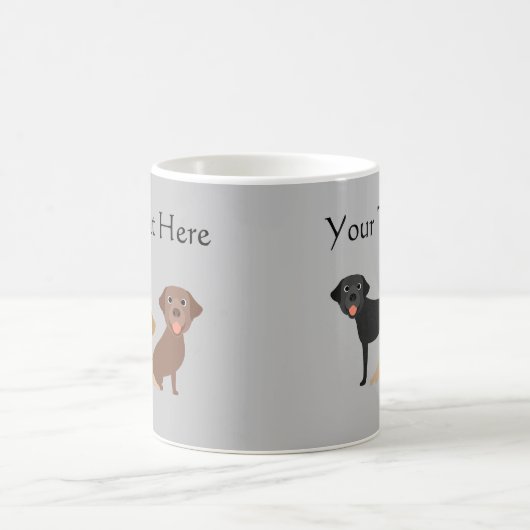 Labrador Gelbe Schokolade Schwarz Anpassen Labrado Kaffeetasse (Mittel)