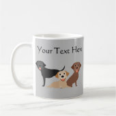 Labrador Gelbe Schokolade Schwarz Anpassen Labrado Kaffeetasse (Links)