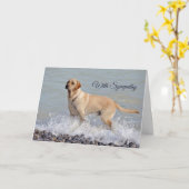 Labrador Gelber Hund Wasser Foto Beileid Karte (Gelbe Blume)