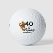Labrador-Geschenk zum Geburtstag Golfball (Vorderseite)
