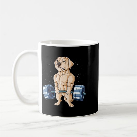 Labrador Gewichtheben Lustige Regierung Kaffeetasse (Links)