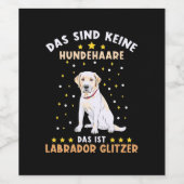 Labrador Glitzer Weinetikett (Einzelnes Label)