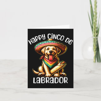 Labrador glücklich cinco de mayo  karte