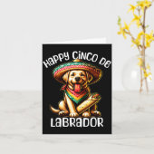 Labrador glücklich cinco de mayo  karte (Gelbe Blume)