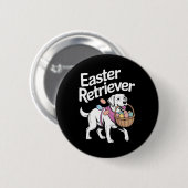 Labrador Golden Retriever Bunny Springs Egge Easte Button (Vorne & Hinten)