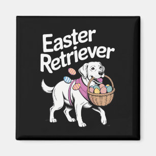 Labrador Golden Retriever Bunny Springs Egge Easte Magnet