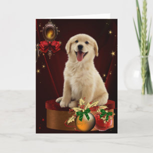 Labrador-golden retriever-Weihnachtskarten Feiertagskarte