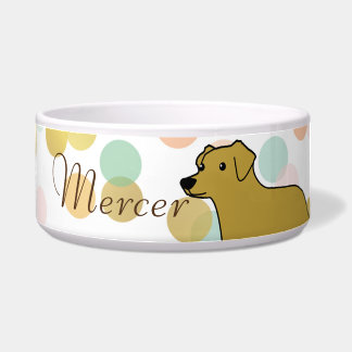 Labrador-goldener Retriever-Haustier-Schüssel Napf